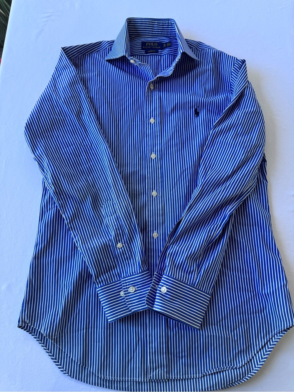 Polo Ralph Lauren Blue White Striped Button Down